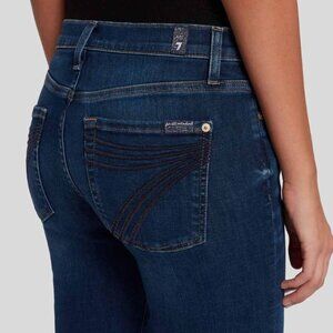 7 FOR ALL MANKIND Dojo Moreno Wide Leg Flare Jeans in Blue Denim Retro - Size 32